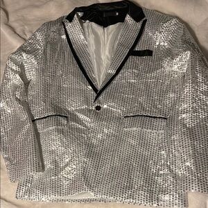 Silver Sequin Blazer
